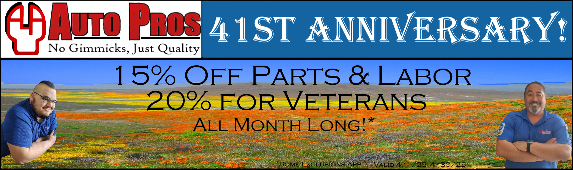 41st Anniversary | Auto Pros